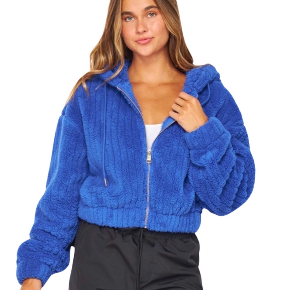 Blue Sherpa Jacket NWT